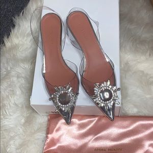 AMINA MUADDI Begum embellished slingback pumps